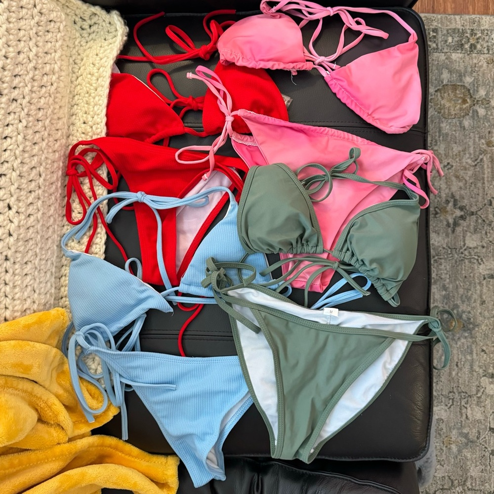 Bundle of 4 Triangle Bikinis sizes S/M